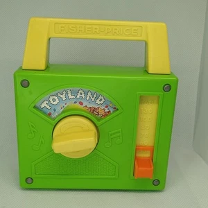 Vintage 1983 Fisher Price Wind Up Music Box Toy Radio Toyland #795 - Works - Picture 1 of 10