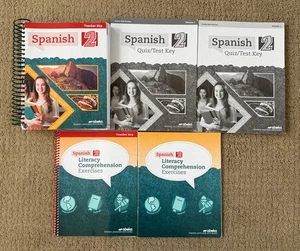 Abeka Spanish 2 Books Teacher Keys and Literacy Comprehension Exercises - Picture 1 of 1