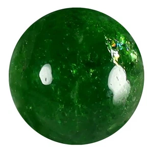 1.03 ct Awe-inspiring Round Cabochon (6 x 6 mm) Green Tsavorite Garnet Genuine - Imagen 1 de 1