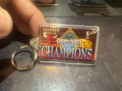 Chicago Bulls VINTAGE  1996 NBA Finals Champions acrylic key ring Keychain NBA - Image 1 of 2