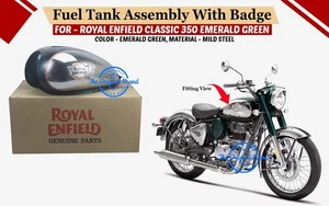ROYAL ENFIELD EMERALD GREEN "FUEL TANK WITH BADGE FOR NEW CLASSIC 350" - Picture 1 of 12