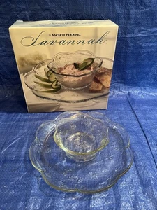 JUEGO DE CHIPS Y SALSAS ANCHOR HOCKING SAVANNAH NUEVO EN CAJA 12" Plato 6.25: Cuenco - Imagen 1 de 6