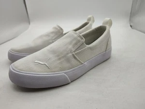 PUMA-Women's Bari White SOFTFOAM-Slip-On Shoes-Sneakers-384629-01-Size 6-NICE - Picture 1 of 14