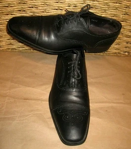 TO BOOT NEW YORK ADAM DERRICK "DAVID" HOMBRE NEGRO CUERO GORRA OXFORDS TALLA 9  - Imagen 1 de 13