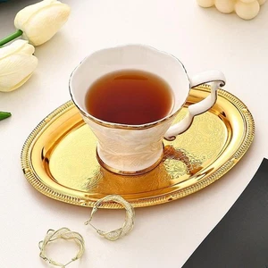 Metal Decorative Serving Tray Storage Tray Trinket Dish Cosmetic Organizer for - Picture 1 of 6