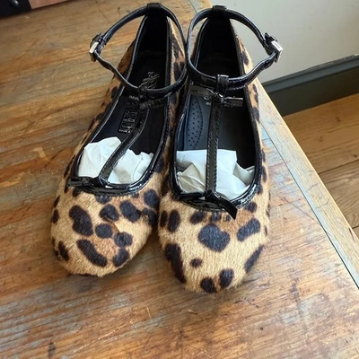 Girls Gucci Leopard Print Patent Leather Ballet Flats Mary Janes EU 30 Italy - Image 1 of 4