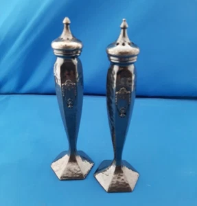 Vintage Weidlich Bros WB Mfg Co versilberte Salz- und Pfefferstreuer 2890 Art Deco - Bild 1 von 9