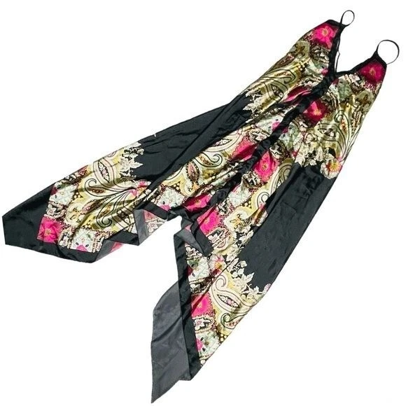 Vestido Pañuelo Asimétrico Kimono Playa Largo Sin Mangas Azul Cacao M Foto 1 de 4