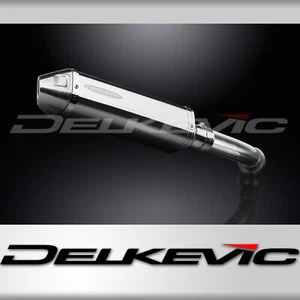 BMW K1200R 2005-2009 Delkevic Slip On 13" Tri-Oval Stainless Exhaust Muffler Kit - Bild 1 von 4
