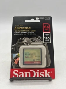 SanDisk CF Extreme Memory Card CompactFlash 64GB 120MB/s SDCFXS-64G 64 GB - Picture 1 of 5