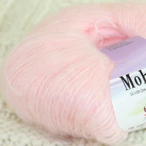 Sale New 1BallsX25g Luxury Soft Mohair Lace Wrap Shawl Hand Knit Crochet Yarn 03 - Picture 1 of 24