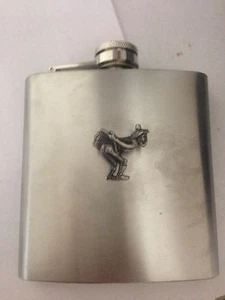 See You Jimmy R47 English Pewter 6oz Stainless Steel Hip Flask  - Picture 1 of 1