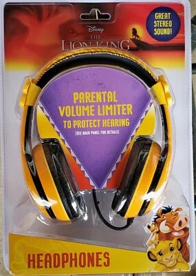 Auriculares estéreo Disney Lion King con limitador de volumen para padres nuevos en paquete Foto 1 de 2