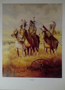 PAT McALLISTER THE COUNCIL NATIVE AMERICAN ART PRINT LE. 225/500 SIGNED - Picture 1 of 7