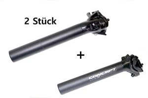 2 Stück Concept Sattelstütze Ø27,2mm x 200mm Alu schwarz NEU - Bild 1 von 3