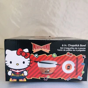 Hello Kitty & Friends Bioworld Essstäbchen & Ramen Schüssel 6"" von Sanrio Neu im Karton - Bild 1 von 6