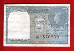GOVERNMENT OF INDIA 1 RUPEE 1940 CIRCULATED