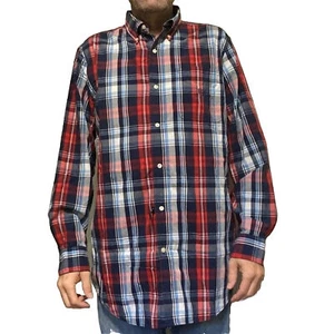 Chaps Western Cowboy Plaid Easy Care button down Long Sleeve Shirt- LT/GL - Picture 1 of 12