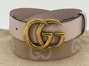 Neu Luxury  Original GUCCI Damen Jumbo Gürtel  GG  Marmont-400593- Gr-85 cm-9880 - Picture 1 of 6