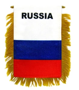 1 Dutzend Russland Mini Banner Flagge 4x6 Zoll Rückspiegel Flagge - Bild 1 von 2