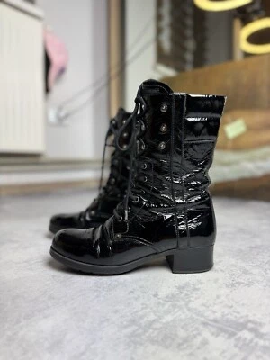 Botas Prada de charol de motociclista de carreras de motocicletas Y2K talla: 36 Foto 1 de 4