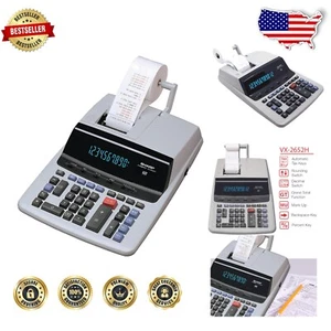 Heavy-Duty 12-Digit Printing Calculator for Office – Bright, Fast & Reliable - Picture 1 of 6