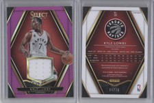 2015-16 Panini Select Swatches Purple Prizm /75 Kyle Lowry #31