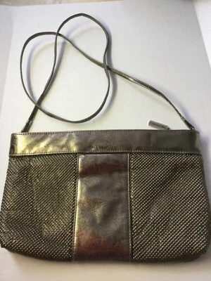 Whiting and Davis International Gunmetal Mesh Hand Evening Crossbody Bag Purse - Image 1 of 4
