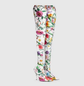 Gucci x Balenciaga The Hacker Project Women's Knife Thigh High Boots Flora - Picture 1 of 5