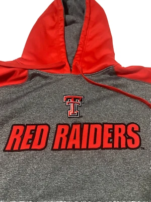 TEXAS TECH Red Raiders Hoodie * Heather Gray  & Red * Sz 2XL * Thick and Soft! - Image 1 of 4