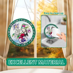 Hummingbird Suncatcher Acrylic Bird Sun Catcher Décor Safe Suncatcher# - Picture 1 of 11