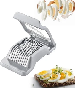 Boiled Egg Slicer Cutter Stainless Steel Mushroom Tomato Ham Kitchen Chopper - Picture 1 of 7