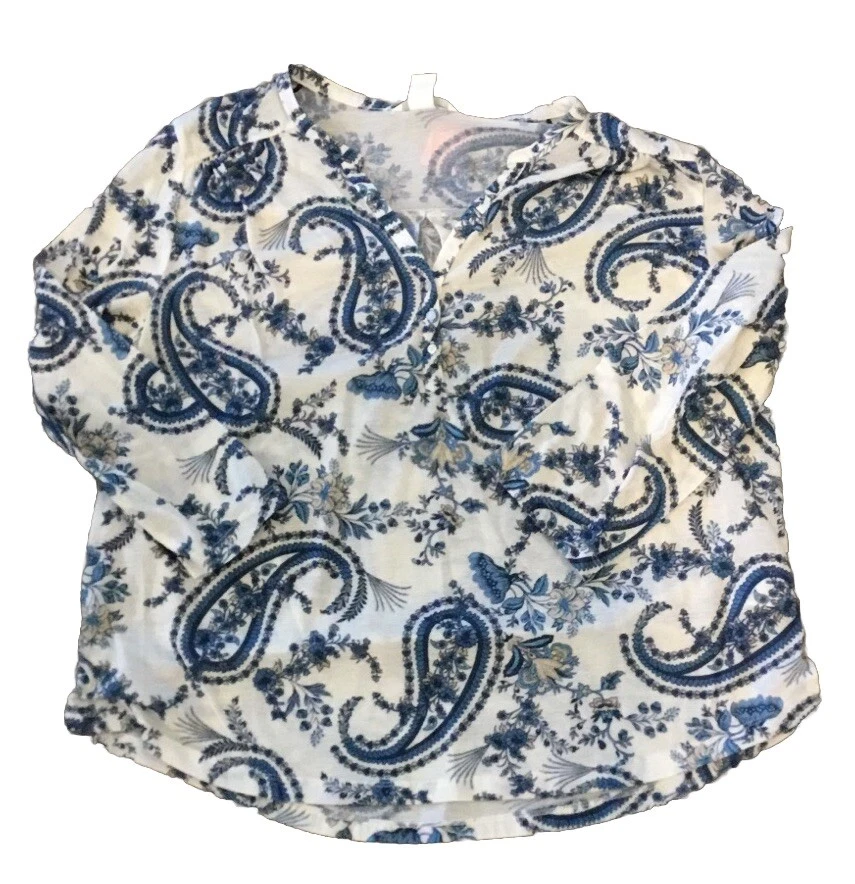 Blusa para mujer H&M cachemira suave informal cuello en V manga 3/4 talla grande Foto 1 de 1