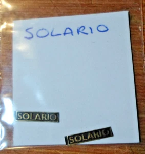 Gerade Lok Typenschilder "Solario" aus geätztem Messing Spur O - Bild 1 von 1
