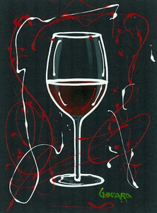 Red Wine on Black by Michael Godard (original) - Picture 1 of 3