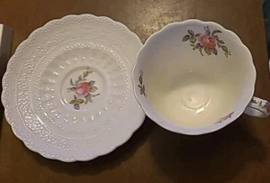 Copeland Spode Jewel "Billingsley Rose" 1 tazza e 1 piattino con timbro posteriore usato - Foto 1 di 9