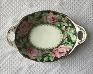Vintage Royal Albert Crown China Needle Point Candy/ Bon Bon Dish, England - Picture 1 of 10