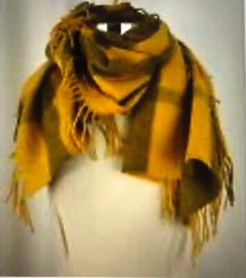 BURBERRY Women’s Cashmere Scarf Wool Plaid Fringe Detail Multicolor - Image 1 of 4
