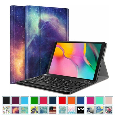 适用于三星 Galaxy Tab A 10.1 英寸超薄外壳 支架 保护套 带蓝牙键盘 — 第 1/4 张图片
