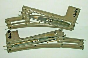 2 HORNBY O GAUGE 3-RAIL 2' LEFT & RIGHT POINTS