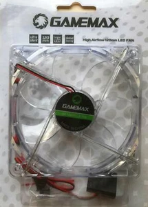 2 x 120mm GAMEMAX Fan Silent Computer PC Case Heatsink CPU Cooling 12V Led - Picture 1 of 3