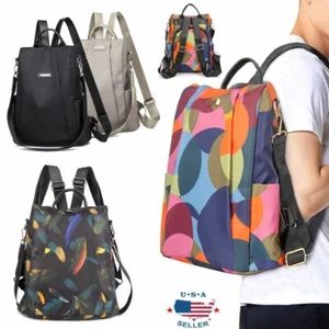 Women Handbag School Backpack Anti-Theft Waterproof Rucksack Travel Shoulder Bag - Picture 1 of 21