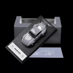 Modellino auto Time Model 1:64 Porsche RWB993 grigio cemento simulazione lega (in magazzino) - Foto 1 di 5