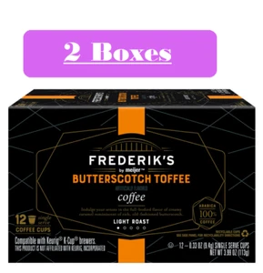 *Nuevo* BUTTERSCOTCH TOFFEE Café Keurig K Cup 12 Vainas Frederik's | 2 Cajas - Imagen 1 de 1