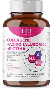 FB Pharma - Integratore Collagene E Acido Ialuronico E Biotina - 180 Capsule - I - Foto 1 di 12