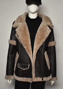 Luxus Designer Damen echte Lammfelljacke Fliegerjacke Gr.36 NEU - Bild 1 von 8