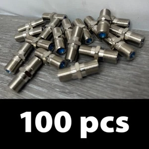 100pcs PPC F81 High Frequency 3 GHz Splice Barrel Coaxial Joint Adapter, Silver - Picture 1 of 7