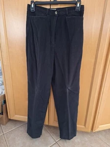 Talbots Samt Cordhose Damen 8P schwarz gerades Bein Reißverschluss Knopf Stretch " - Bild 1 von 8