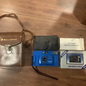 VTG Premier PC-400 Blue Point & Shoot 35mm Film Camera w/ Box & Leather Case - Picture 1 of 8