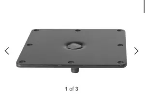 4.5”x4.5” Steel Multi-purpose M10 Mounting Plate, Black - Picture 1 of 3